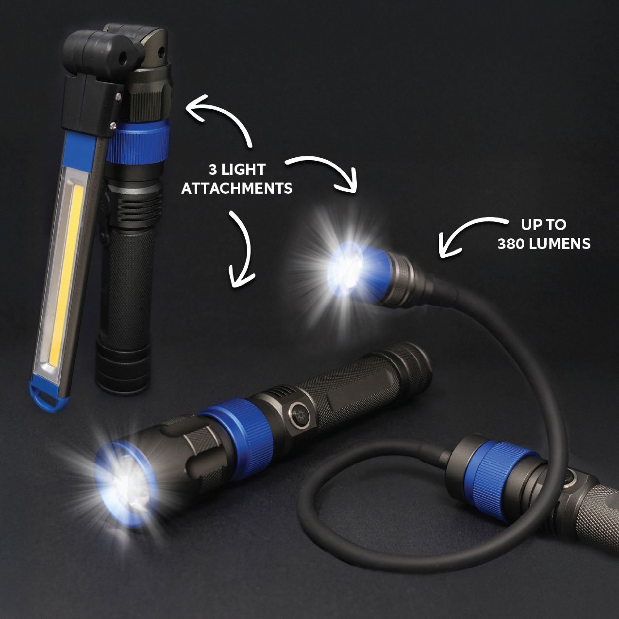 Magnetic Rechargeable Multi 3-in-1 LED Work Light | FIRST4MAGNETS®️