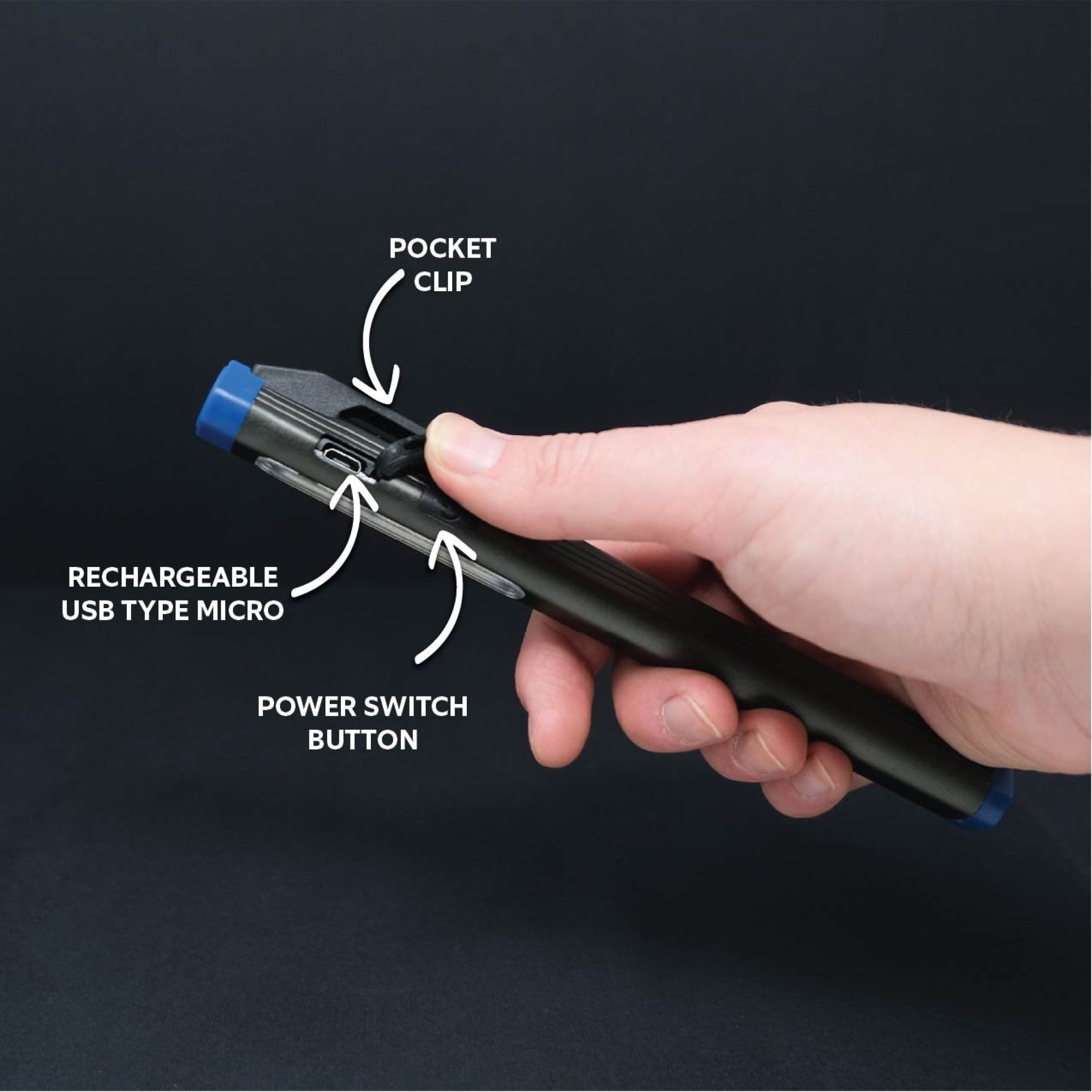 Magnetic Rechargeable LED Inspection Light Pen with Pocket Clip ...