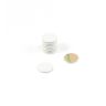 10mm dia x 1mm thick White Painted Mild Steel Disc with 3M™ Self-Adhesive