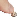 10mm dia x 1mm thick Nickel Plated Mild Steel Disc with 3M™ Self-Adhesive