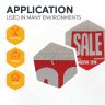 25mm dia Ferrite White Painted Clamping Magnet with M4 Hook  - 4kg Pull