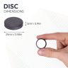 25mm dia x 5mm thick Y10 Ferrite Magnet with Adhesive Foam Pad - 0.6kg Pull