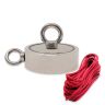 116mm dia x 32mm N42 Neodymium Pot Magnet with 1x M12 and 1x M10 Eyebolt + 10 metre Rope - 400kg Pull