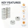 20mm dia x 10mm thick x 5.2mm c/sink Neodymium Magnet - 11kg Pull