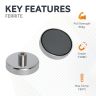80mm dia x 32mm tall x M10 thread Ferrite Pot Magnet - 60kg Pull