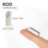 10mm dia x 30mm thick N42 Neodymium Mitre Magnet - 3.6kg Pull