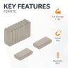 10 x 5 x 2mm thick N42 Neodymium Magnets - 1.1kg Pull
