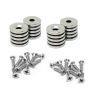15mm dia x 2mm thick North & South Neodymium Countersunk Magnets & Screws Pack