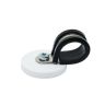 43mm dia x 6mm high Rubber Coated Cable Holding Magnet With 22mm Rubber Clamp - 8kg Pull