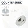20mm dia x 5mm thick North & South Neodymium Countersunk Magnets & Screws Pack