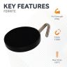 52mm dia Ferrite Pot Magnet with Swivel Hook - 9.9kg Pull