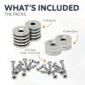 15mm dia Countersunk Magnets, Steel Discs & Screws Pack
