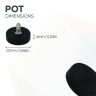 22mm dia x 6mm thick Rubber Coated POS Magnet c/w M4 x 10mm External Thread
