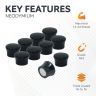 Small Coloured High Power 'Memo' Board Magnets - Office & Fridge (17.5mm dia x 12.3mm tall)