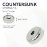 16mm dia x 5mm thick x 3mm c/sink N42 Neodymium Pot Magnet - 9.6kg Pull