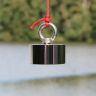 48mm dia x 18mm thick N42 Neodymium Pot Magnet with 2x M8 Eyebolts + 10 metre Rope - 80kg Pull