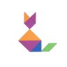 Educational Tangram - Logic Puzzle & Maths Game - Pack of 5 Colours