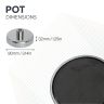 80mm dia x 32mm tall x M10 thread Ferrite Pot Magnet - 60kg Pull