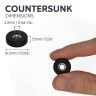16.6mm dia x 5.1mm thick x 4.2mm c/sink Rubber Coated N42 Neodymium Magnet - 1.9kg Pull