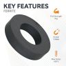74mm O.D x 40mm I.D x 15mm thick Y30BH Ferrite Ring Magnet - 7kg Pull