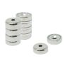 25mm dia x 8mm thick x 5mm c/sink N42 Neodymium Pot Magnet - 26kg Pull