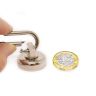 25mm dia Neodymium Pot Magnet with Carabiner - 23kg Pull
