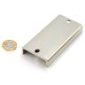 76 x 38 x 11.6mm thick (w/ 6.5mm x 5mm holes) Ferrite Channel Magnet - 25kg Pull