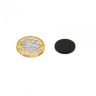 Adhesive 15mm dia x 1mm N42 Black Epoxy Magnets - 1.1kg Pull