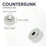 15mm dia x 7.5mm thick x 4.2mm c/sink Neodymium Magnet - 5.7kg Pull