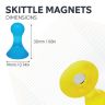 Large Fruity Skittle Magnets - Office & Fridge (19mm dia x 30mm tall)