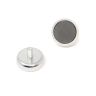 25mm dia x 7mm thick Ferrite Pot Magnet with M5 External Thread - 0.8kg Pull