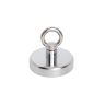 80mm dia x 70mm tall Ferrite Recovery Magnet with M10 Eyebolt and 10 Metre Rope - 60kg Pull