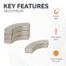 20mm O.R x 12.5mm I.R x 90 degree x 5mm thick N42 Neodymium Arc Magnet - 5kg Pull