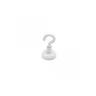 16mm Black or White Painted Neodymium Hook Magnet with M4 Hook - 9.7kg Pull - Licensed Material