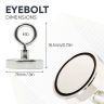 75mm dia Neodymium Clamping Magnet with M10 Eyebolt - Machine Lathed - 200kg Pull