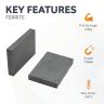 75 x 50 x 10mm thick Y30BH Ferrite Magnet - 4.8kg Pull