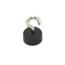 22mm dia x 10mm thick Rubber Coated Pot Magnet with M5 Hook or Eyebolt- 2.81kg Pull
