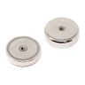 60mm dia x 15mm thick N42 Neodymium Pot Magnet with M8 Internal Thread - 139kg Pull