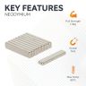 20 x 4 x 2mm thick N42 Neodymium Magnet - 1.9kg Pull
