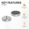 80mm dia x 18mm thick Ferrite Pot Magnet with M10 External Thread - 57kg Pull