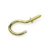 SCREWD 25mm Brass Plated Cup Hook Kit (4 Packs of 8)