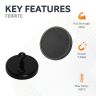 57mm dia Ferrite White or Black Painted Clamping Magnet with M4 Hook - 25kg Pull