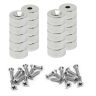 10mm dia x 5mm thick North & South Neodymium Countersunk Magnets & Screws Pack