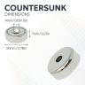 20mm dia x 7mm thick x 4mm c/sink N42 Neodymium Pot Magnet - 13.2kg Pull