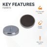40mm dia x 8mm thick Ferrite Pot Magnet with M5 External Thread - 14.9kg Pull
