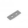 41 x 14.5 x 2mm thick Nickel Plated Mild Steel Plate + 2x 5.25mm c/sunk holes