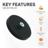 66mm dia x 8mm high Rubber Coated POS Magnet c/w M6 Boss Thread - 22kg Pull