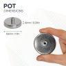 50mm dia x 10mm thick Ferrite Pot Magnet with M5 Internal Thread - 23kg Pull