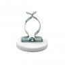 43mm dia x 6mm high Rubber Coated Cable Holding Magnet With 19mm Terry Spring Clip - 8kg Pull