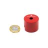 31.8mm dia x 25.4mm thick Alnico Button Magnet c/w 7.1mm dia central hole - 4.8kg Pull